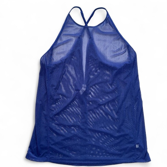 Lululemon Featherlight Singlet Mesh Stretch high neck Tank Hero Blue Size 6 - Picture 3 of 6
